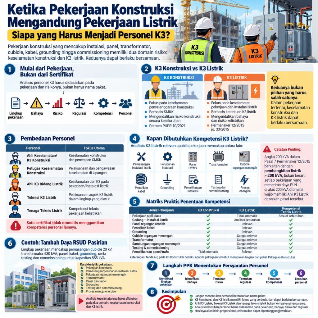 Ketika Pekerjaan Konstruksi Mengandung Pekerjaan Listrik: Siapa yang Harus Menjadi Personel K3?